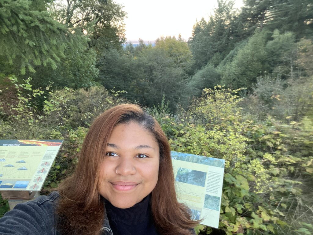 Jada standing in a nature scape in Portland, OR